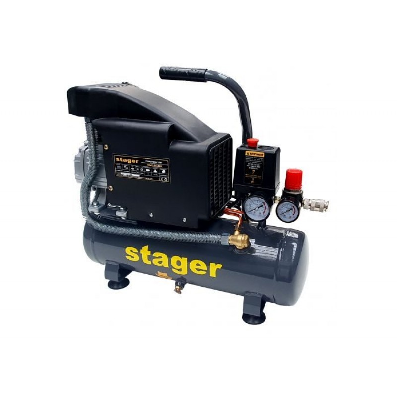 Stager ,HM1010K compresor aer, 6L, 8bar, 126L/min, monofazat, angrenare directa