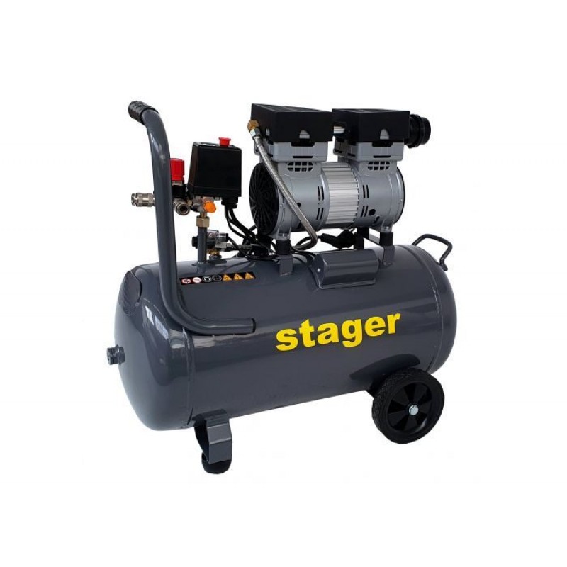 Compresor aer STAGER HM0.75JW/50 4530107550, 50 L, 8 bar, 135 L/min, monofazat, angrenare directa, silentios