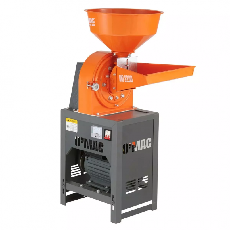 Moara profesionala pentru cereale OMAC MO 2200 UMO22P19W00OM/0002, 2.2 kW, 5500 rpm, capacitate macinare 250 kg/h