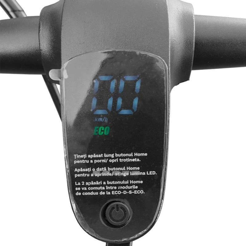 Trotineta electrica ROTAKT TE-400 putere 0.4 kW viteza 25 km/h autonomie 30 km far afisaj LED roti 12