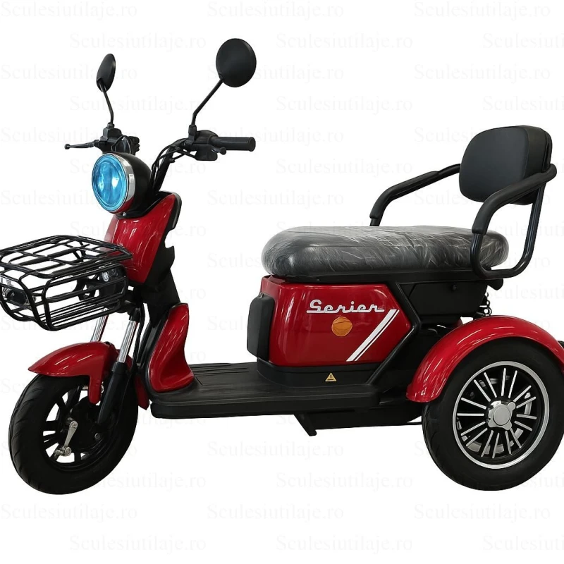 Triciclu electric Senior, 1000W, baterie 60V20Ah, autonomie 50-70KM, 25 Km/h