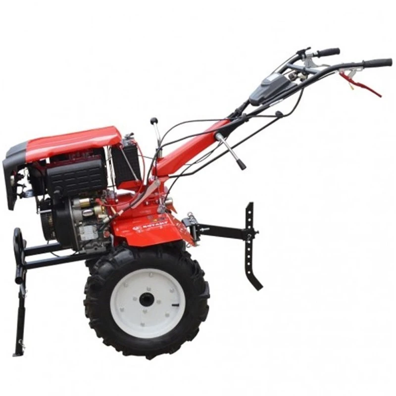 Motocultor profesional Rotakt RO135S motor 9 CP latime lucru 135 cm 3 viteze freze roti cauciuc capota far