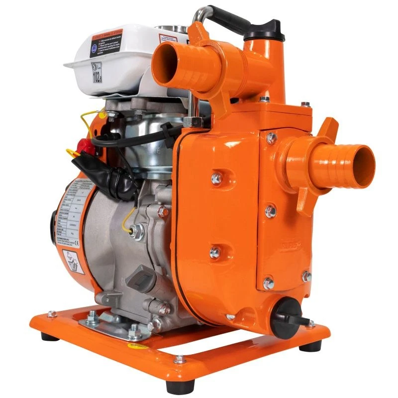 Motopompa RURIS MP40, motor benzina General Engine, 2 timpi, 97 CC, 2.5 CP, adancime absorbtie 8 m, refulare verticala/orizontala 14/140 m, 20 mc/h