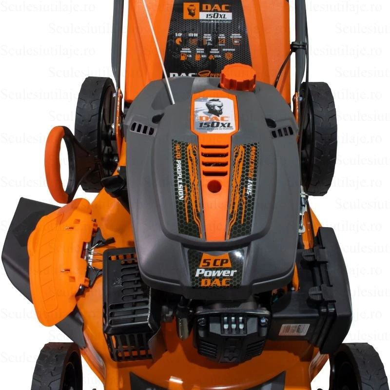 Masina de tuns iarba, pe benzina, RURIS DAC 150XL, 5 CP, 173 CC, latime de lucru 50 cm, inaltime taiere 25-65 mm, cos colector 55 litri