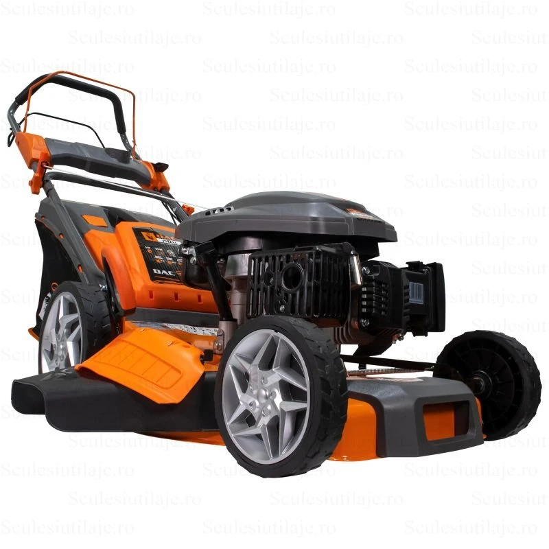 Masina de tuns iarba, pe benzina, RURIS DAC 150XL, 5 CP, 173 CC, latime de lucru 50 cm, inaltime taiere 25-65 mm, cos colector 55 litri