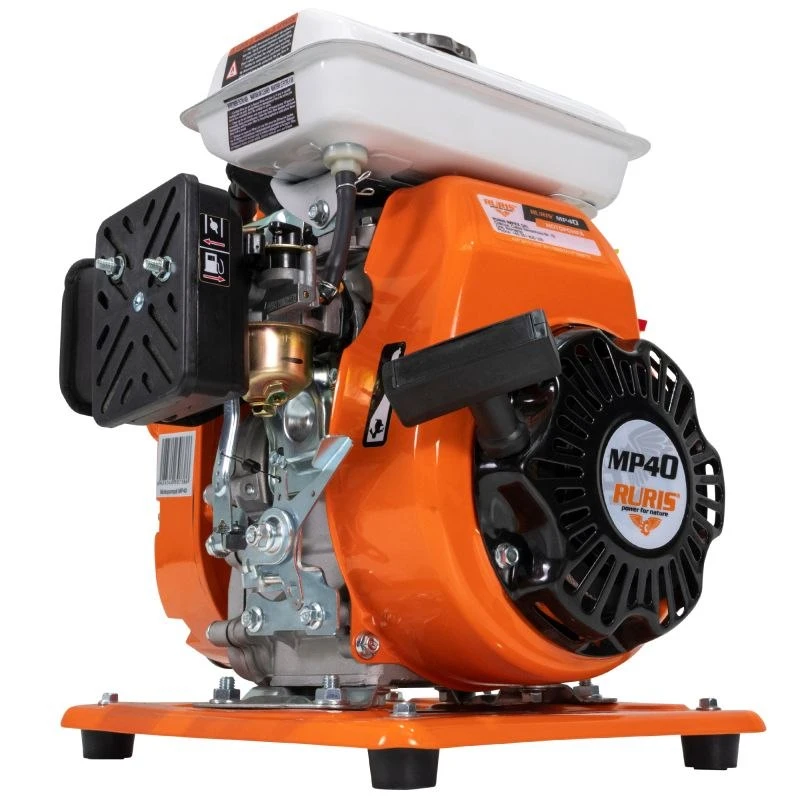 Motopompa RURIS MP40, motor benzina General Engine, 2 timpi, 97 CC, 2.5 CP, adancime absorbtie 8 m, refulare verticala/orizontala 14/140 m, 20 mc/h