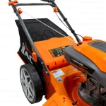 Masina de tuns iarba, pe benzina, RURIS DAC 120 XLS, 4 CP, 161 CC, latime de lucru 46 cm, inaltime taiere 25-65 mm, cos colector 55 litri