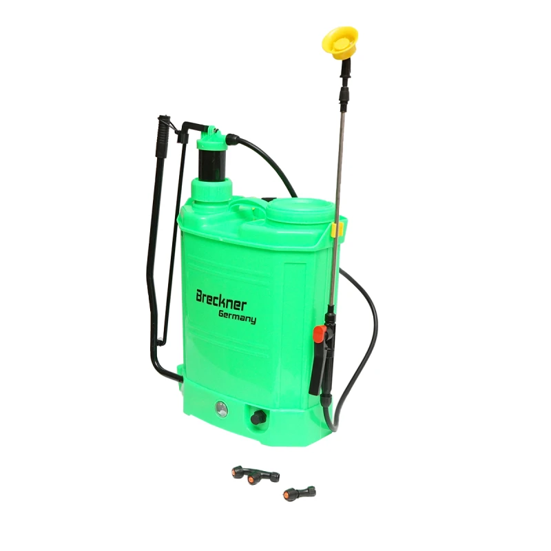 Pompa de stropit vermorel 2 in 1 manuala si electrica rezervor 16L baterie 12V 8Ah debit 3.1 l/min Breckner Germany