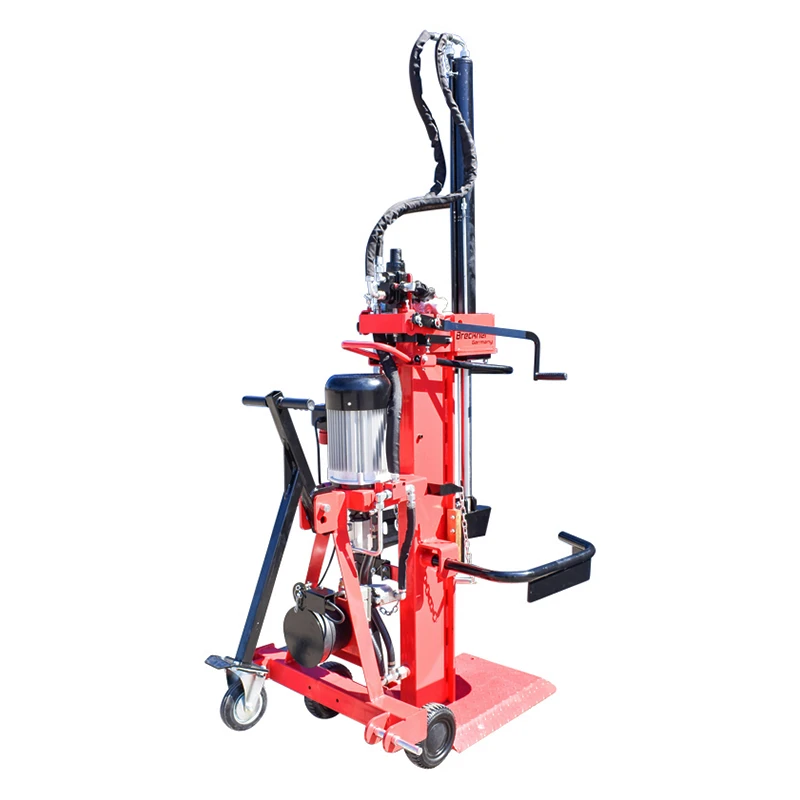 Despicator de busteni vertical trifazat si actionare tractor breckner, 5500 w pres 20 tone lungime bustean 100 cm gros 50 cm