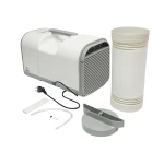 Aparat de aer conditionat portabil 4777 BTU, 600W, 220V cu functie dezumidificare, ventilatie, telecomanda, mod somn, kit instalare inclus Breckner Germany