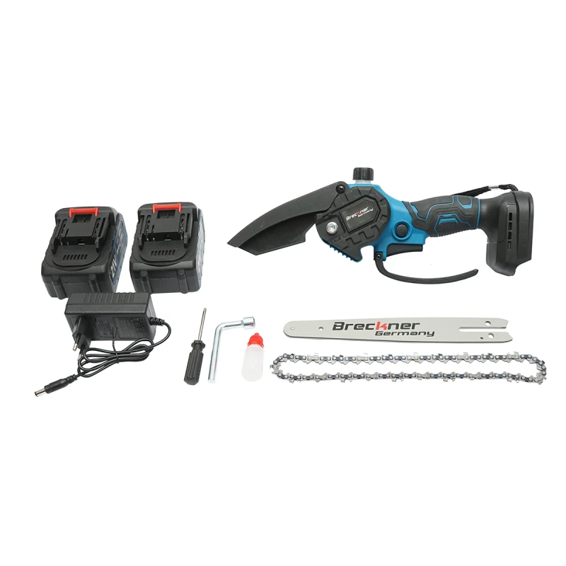 Mini fierastrau electric 700W cu 2 acumulatori Li-ion 21V/4Ah, lama 200mm (8 inch) Breckner Germany