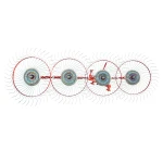 Grebla tip soare cu 4 rotoare fi Ø 1400 mm