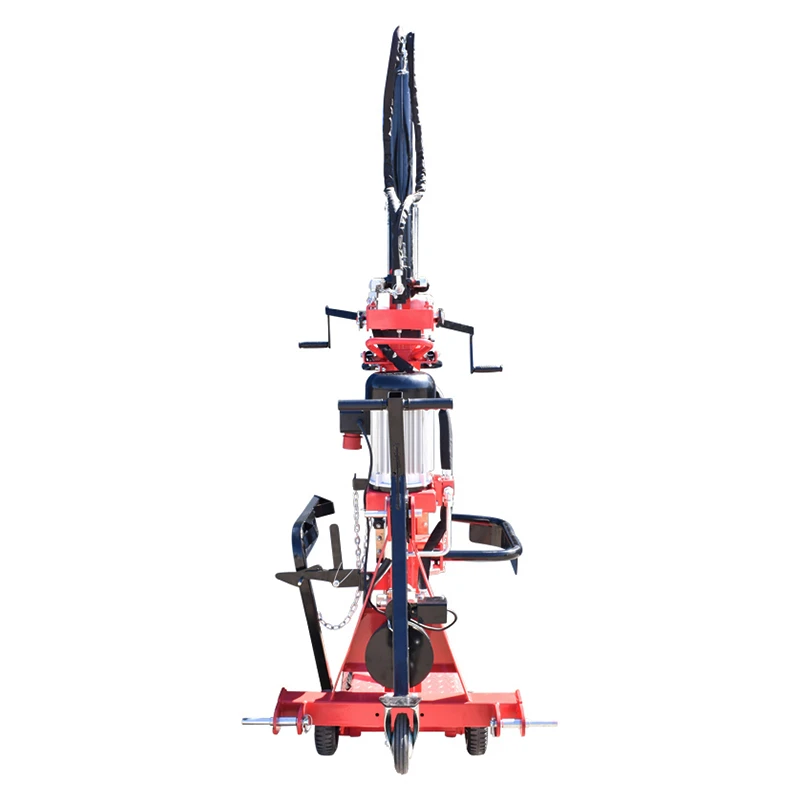 Despicator de busteni vertical trifazat si actionare tractor breckner, 5500 w pres 20 tone lungime bustean 100 cm gros 50 cm