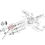 Ax cutie de viteze RURIS PS1001ksd-3-43, lungime 250 mm, motocultor Ruris 1001ksd, 1002ksd