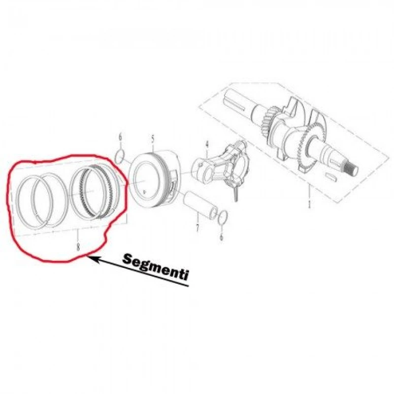 Segmenti RURIS PS170f-4-8, pentru motocultoarele Ruris echipate cu motoare 170F
