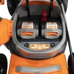 Masina de tuns gazon pe acumulator RURIS RXI RXRI 4645Ae, autopropulsie, latime taiere 460 mm, inaltime lucru 25-80 mm, Li-Ion 20 V 5 Ah, incarcator