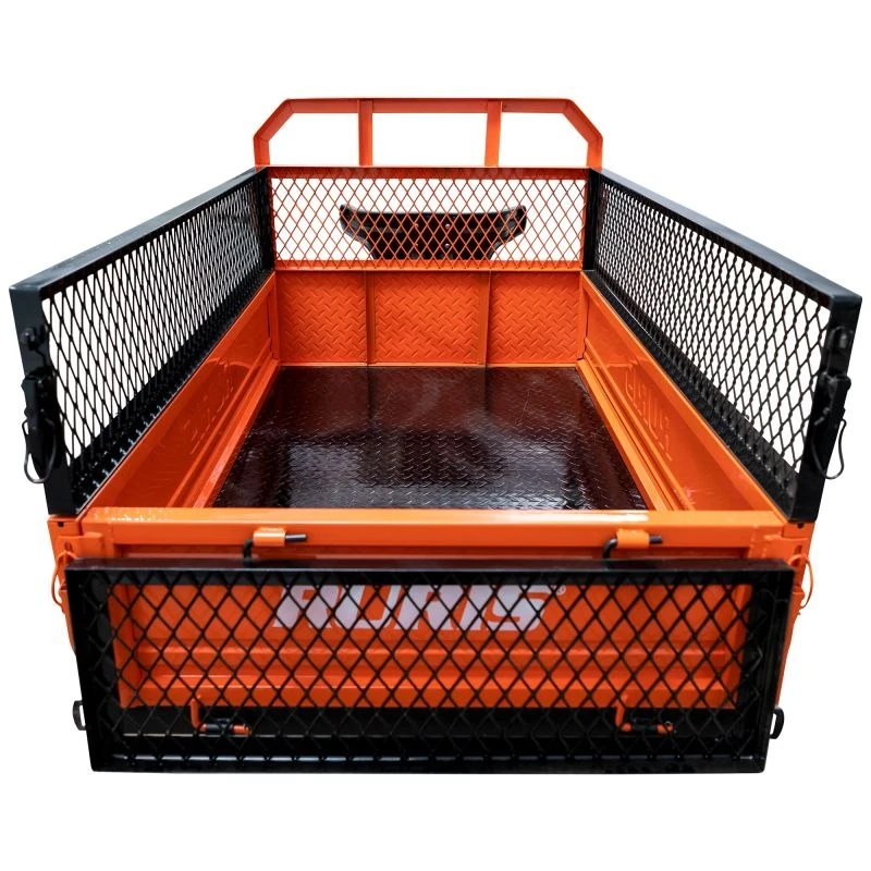 Remorca motocultor RURIS 750S, capacitate incarcare 750 kg, remorca basculabila, obloane detasabile