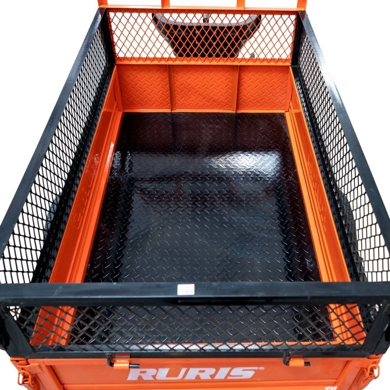 Remorca motocultor RURIS 750S, capacitate incarcare 750 kg, remorca basculabila, obloane detasabile