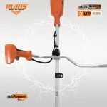Coasa electrica pe acumulator RURIS RR 3845e, 200 Wh, diametru taiere cu fir 380 mm, cu cutit metalic 255 mm, fara acumulator, fara incarcator