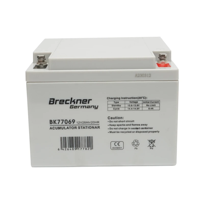 Baterie sistem solar cu gel 12V 28Ah 20HR 175x165x125mm FCD12-28 Breckner Germany