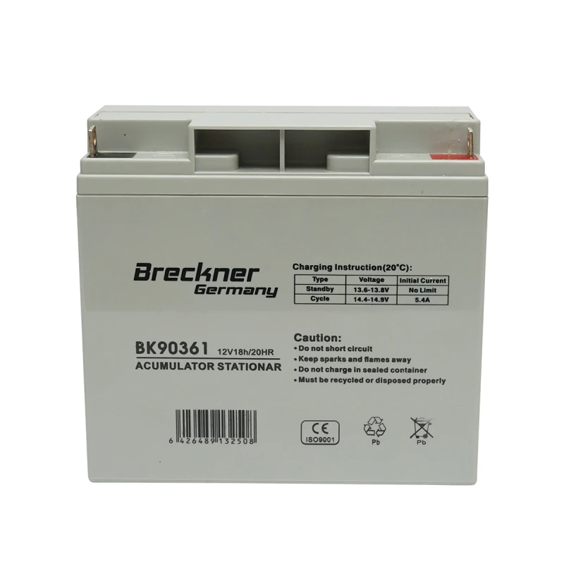 Baterie sistem solar cu gel 12V 18Ah, 181x77x167x167mm L1, FC12-18 Breckner Germany