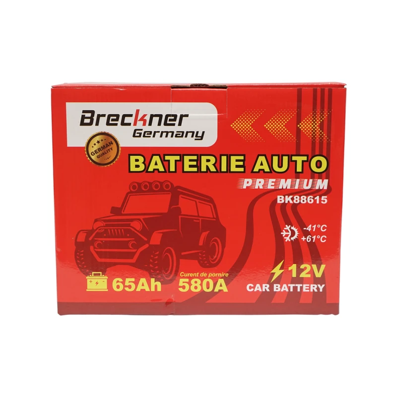 Acumulator, baterie auto 65Ah, 580A, 12V BRECKNER PREMIUM