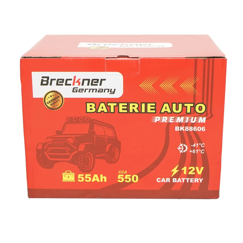 Acumulator, baterie auto 55Ah, 550A, 12V BRECKNER PREMIUM
