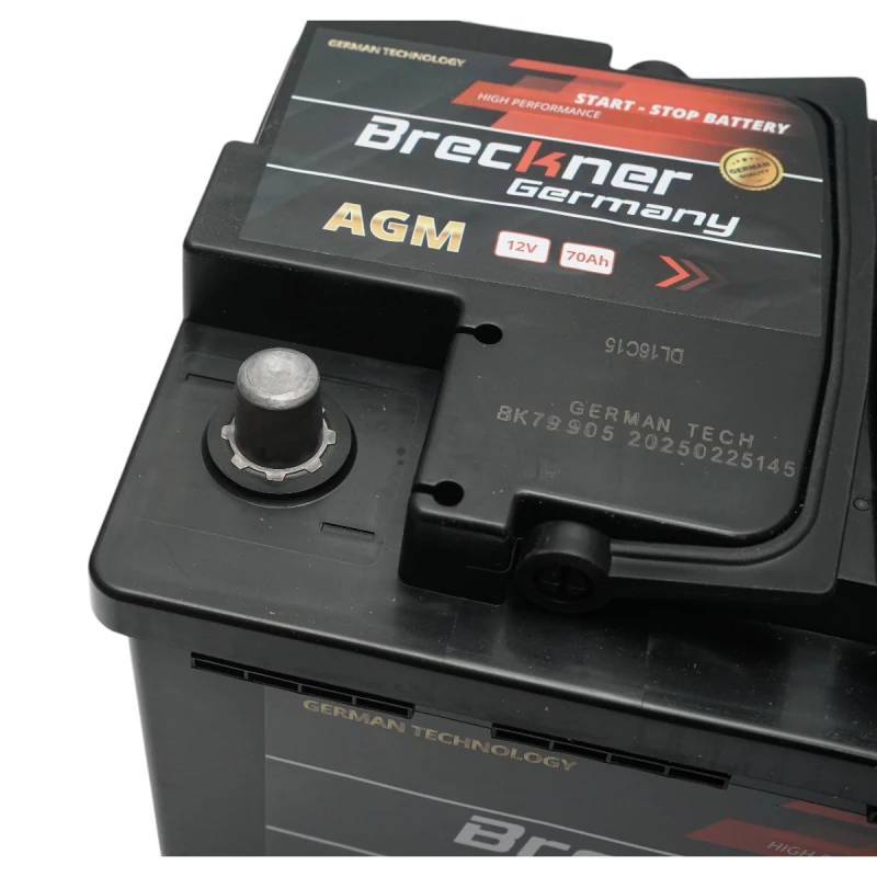 Baterie auto AGM start-stop 12V, 70Ah, 760A la pornire 275x175x195mm Breckner Germany