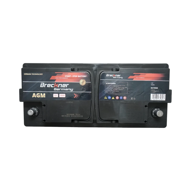 Baterie auto AGM start-stop 12V, 105Ah, 1100A la pornire 392x175x195mm Breckner Germany