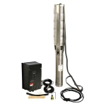 Progarden Pachet Aqua SOLAR 4053 pompa submersibila, 3", solar, 3000W/300V, MPPT, 660L/min, 45m, multietajata apa curata + 14 x SP460M-72H Panou fotovoltaic