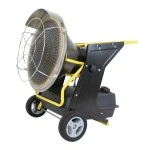Aeroterma pe motorina, cu ardere catalitica si radiatie in infrarosu 40 KW capacitate rezervor 38 L consum combustibil 3.2 L/ora