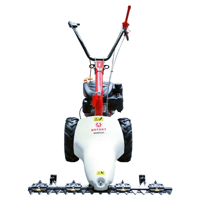 Motocoasa profesionala cu lama ROMTC87 motor Briggs&Stratton 3.5 CP latime lucru 87 cm bara Europa Sistem brevetat dubla lama