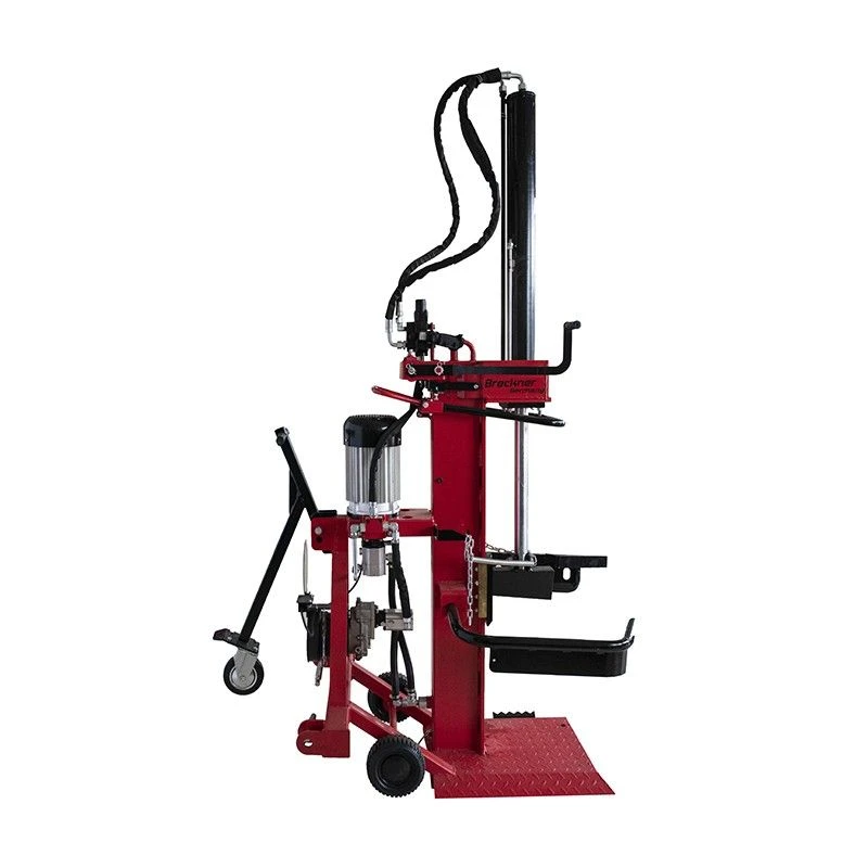 Despicator de busteni vertical trifazat si actionare tractor breckner, 5500 w pres 20 tone lungime bustean 100 cm gros 50 cm
