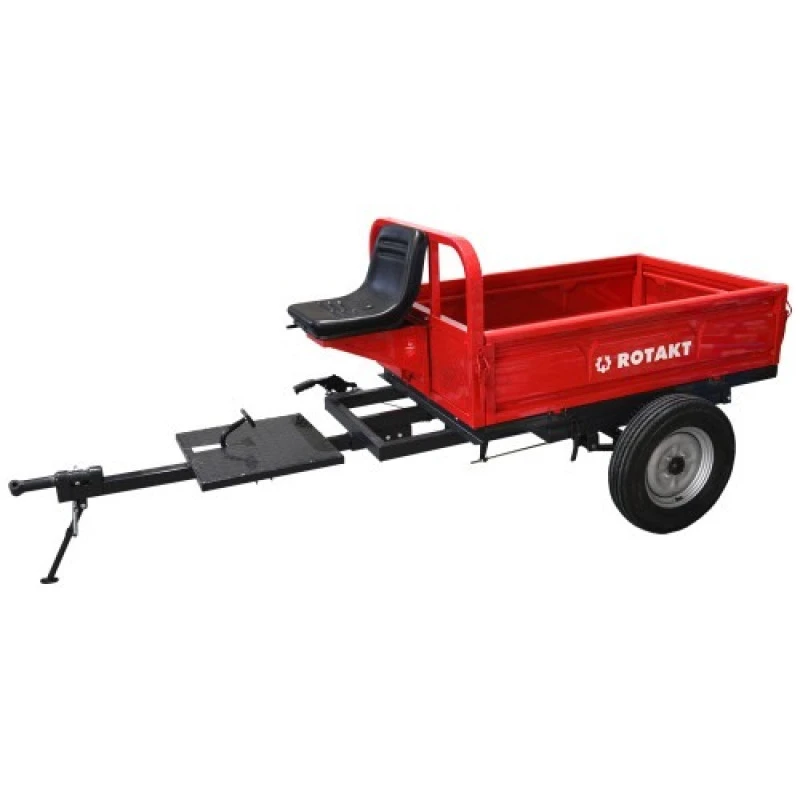 Remorca motocultor Rotakt, REM500, capacitate maxim 500 kg, basculabila