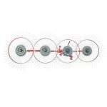 Grebla tip soare cu 4 rotoare fi Ø 1400 mm