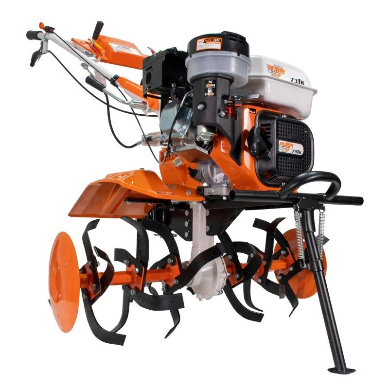 RURIS 731K Start, Motocultor RURIS, 8.5 CP, 4 timpi, 83 cm latime lucru, reductor fonta, 3.6 l, benzina, roti cauciuc, freze