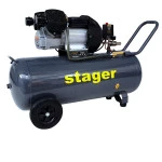 Compresor aer STAGER HM3100V 4530103100, 100 L, 8 bar, 356 L/min, monofazat, angrenare directa