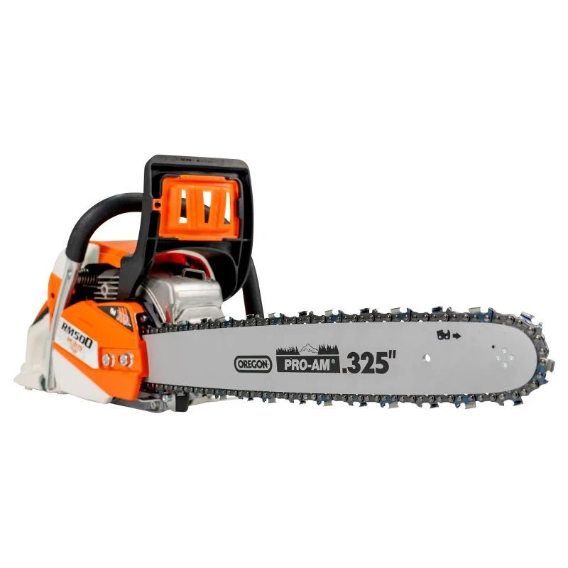 Drujba pe benzina RURIS RM500, motor Khumma, 2 timpi, 3.3 CP, 50.9 CC, lungime lama 45 cm, aprindere electronica, carburator Walbro
