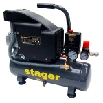 Compresor aer STAGER HM1010K 4530101010, 6 L, 8 bar, 126 L/min, monofazat, angrenare directa