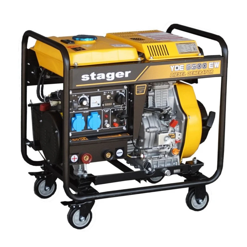 Generator sudare STAGER YDE6500EW 1158006500EW, diesel, monofazat, 4 kVA, curent sudare 160 A, pornire la cheie