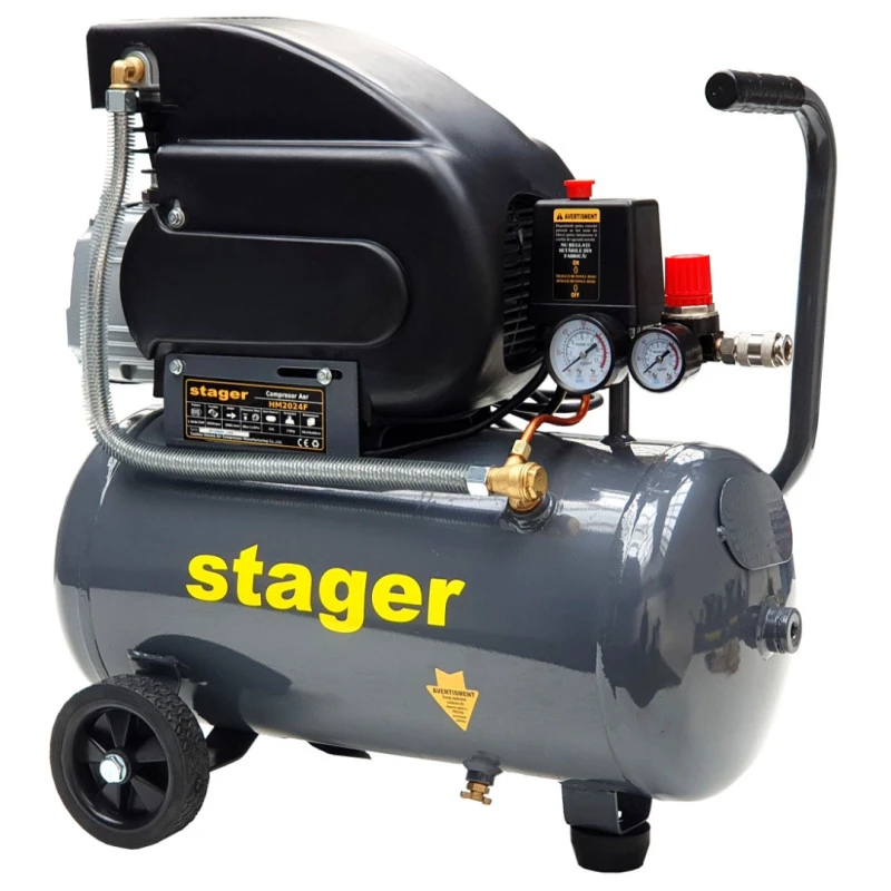 Compresor STAGER HM2024F 4530102024, 24 L, 8 bar, 1500 W, 23 kg