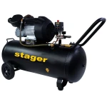Compresor aer STAGER HM3100V-10 453010310010, 100 L, 10 bar, 356 L/min, monofazat, angrenare directa