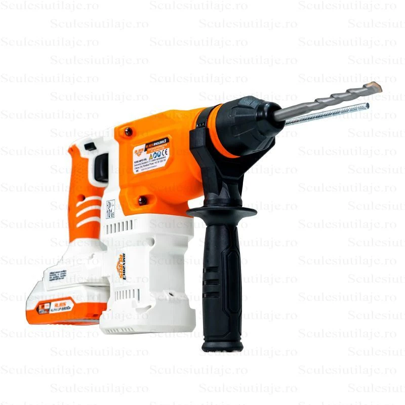 Ciocan rotopercutor pe acumulator RURIS RMX2813 Power Alfa Up 2813RMA2024, SDS Plus, 1150 rpm, 5100 bpm, 2.8 J, acumulator Li-Ion 20V, 2Ah, incarcator