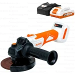 Polizor unghiular cu acumulator RURIS RMX4125 Power Alfa Up 4125RMA2024, 2600-8500 rpm, disc 125 mm, acumulator Li-Ion 20V, 2Ah, incarcator