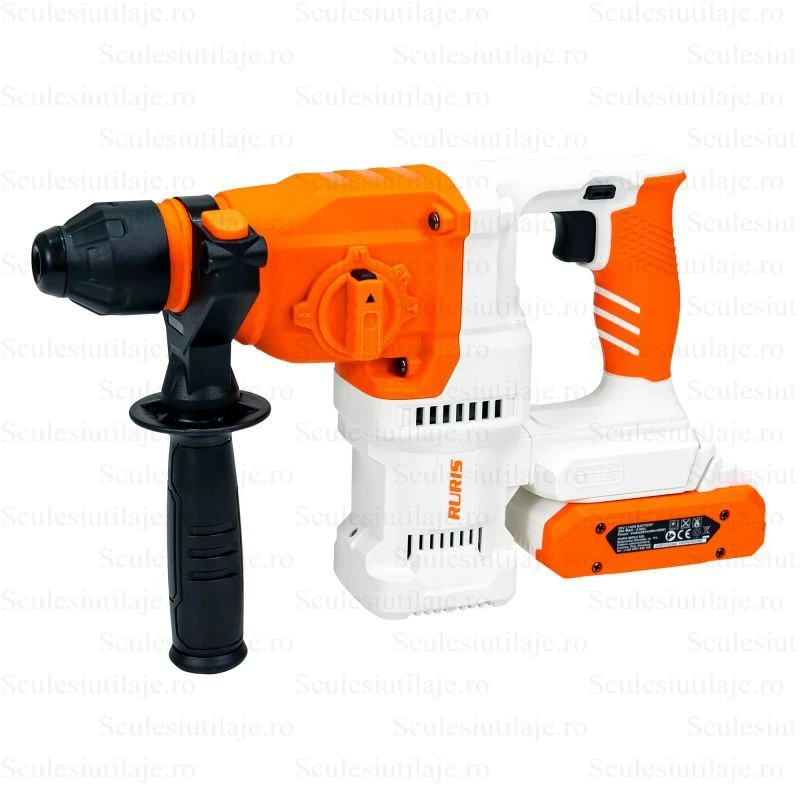 Ciocan rotopercutor pe acumulator RURIS RMX2813, 20V, SDS Plus, 1150 rpm, 5100 bpm, 2.8 J, fara acumulator, fara incarcator