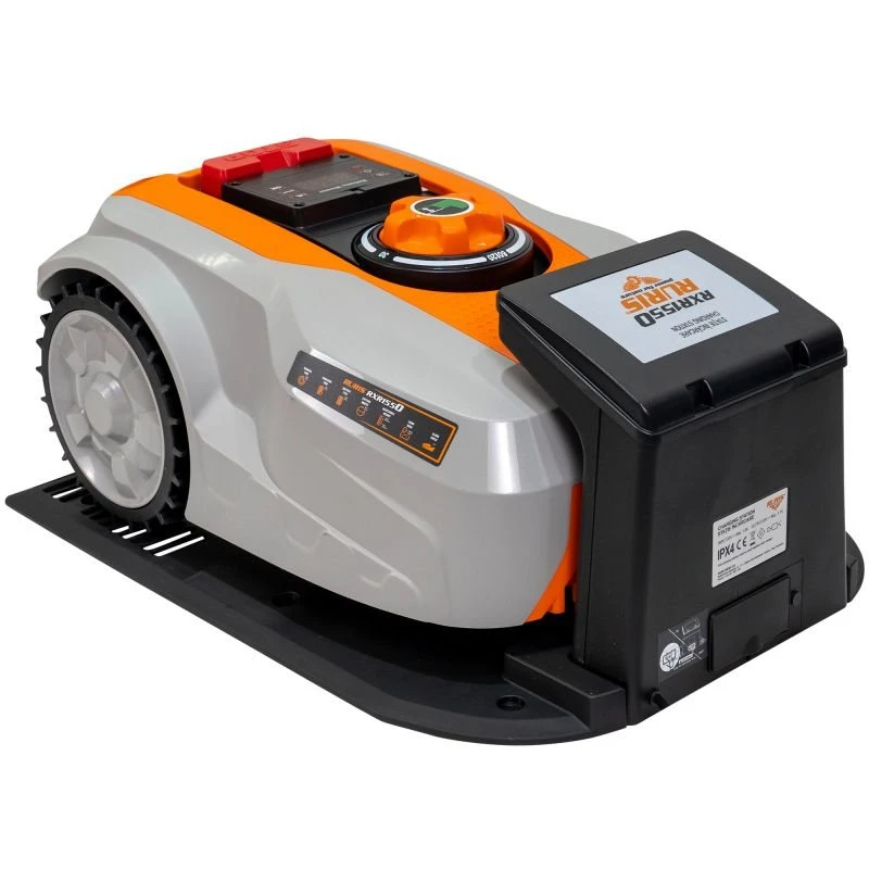 Robot de tuns gazon RURIS RXR1550 1550RXR2023, latime de lucru 180 mm, suprafata de lucru 1500 mp, acumulator Li-Ion, 20V, 5Ah