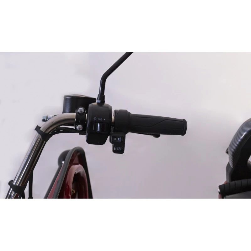 Tricicleta electrica Gulliver autonomie 90 km viteza 25 km/h bena basculabila obloane rabatabile putere 2000W acumulatori 72V/58Ah, reductor pentru greu si usor mecanic