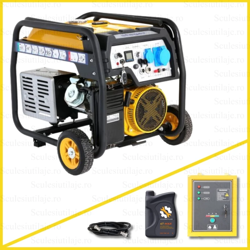 Stager FD 6500ER Automatic Generator curent monofazat, 230V, 5.5kW, benzină, conector ATS, multistart