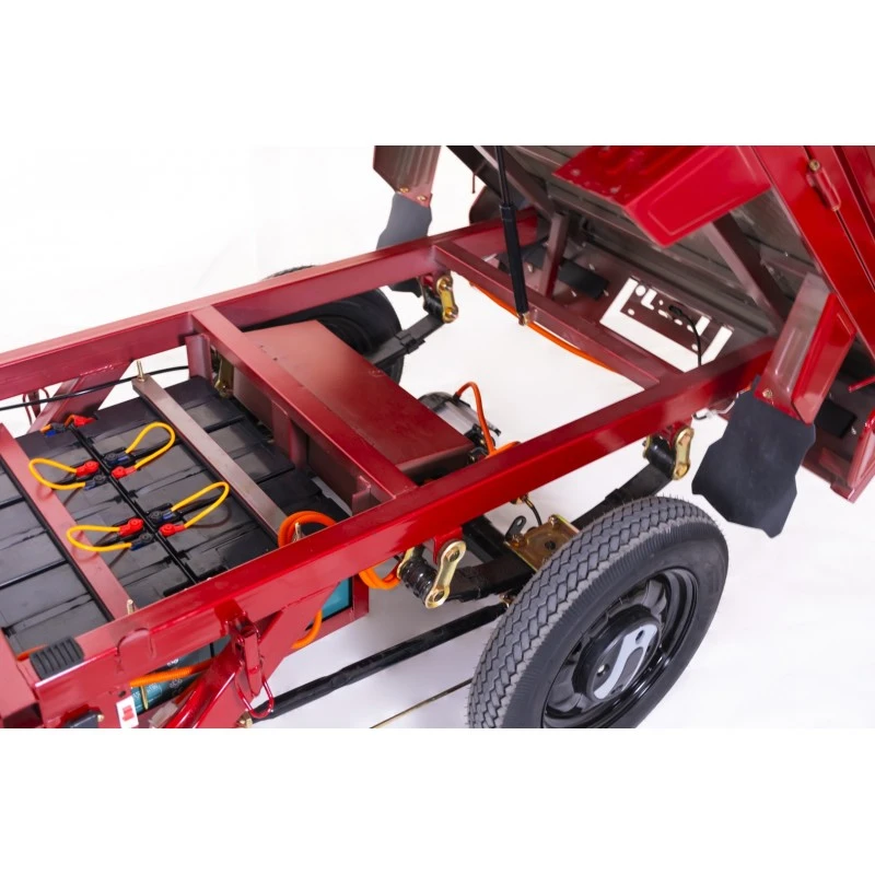 Tricicleta electrica Gulliver autonomie 90 km viteza 25 km/h bena basculabila obloane rabatabile putere 2000W acumulatori 72V/58Ah, reductor pentru greu si usor mecanic