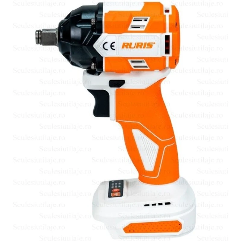 Masina de insurubat cu impact pe acumulator RURIS RMX3500, 20V, 350 Nm, 2400 rpm, 3300 bpm, prindere patrat 1/2 inch, fara acumulator/incarcator